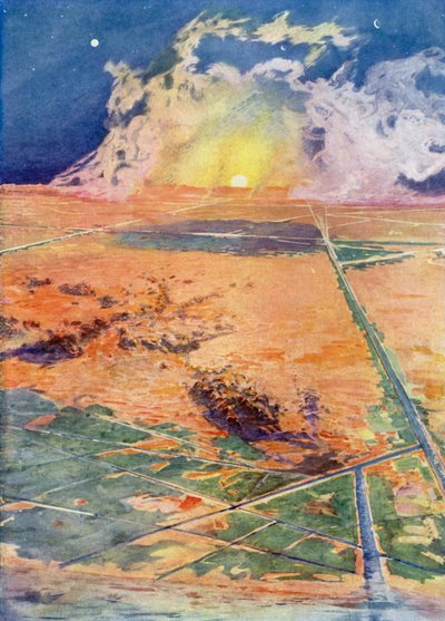 An Ideal Landscape on Mars according to Professor Lowell by Henry Charles Seppings Wright